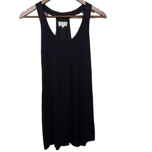 Lou & Grey Black Ribbed Sleeveless Tunic Womens Small - Picture 1 of 5